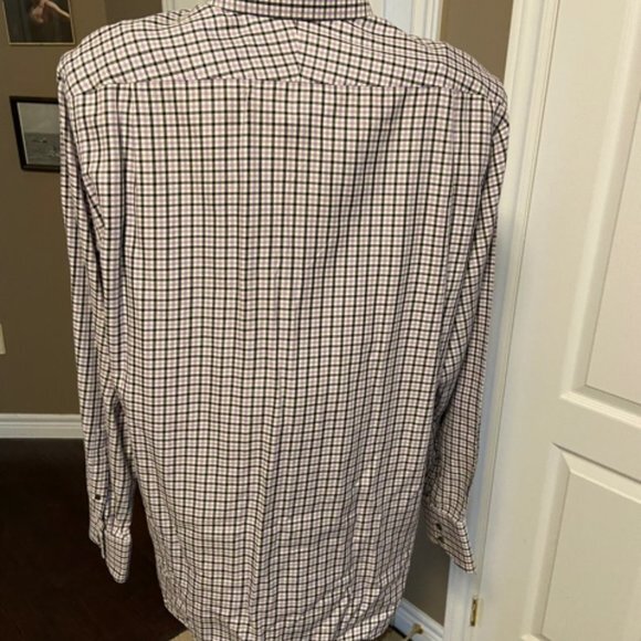 Tom Ford 100% Cotton Blue/Purple Check Shirt in Size 43 GUC - Picture 3 of 9